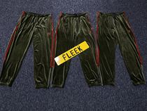 Extinct READYMADE Color Matching Style 18AW Needles 18FW Butterfly Embroidered Velvet Pants