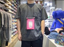 Spot Joint pocket embroidery logo Washed short-sleeved Japanese trendy men and women with the same casual T-shirt simple and versatile