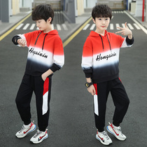 Boys' autumn suit 2023 new Korean version of handsome foreign gas children's spring and autumn guard suit two sets of tide