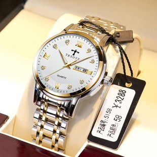 正品瑞士全自动机芯表手表男士日历夜光防水超薄非机械韩版钢腕表