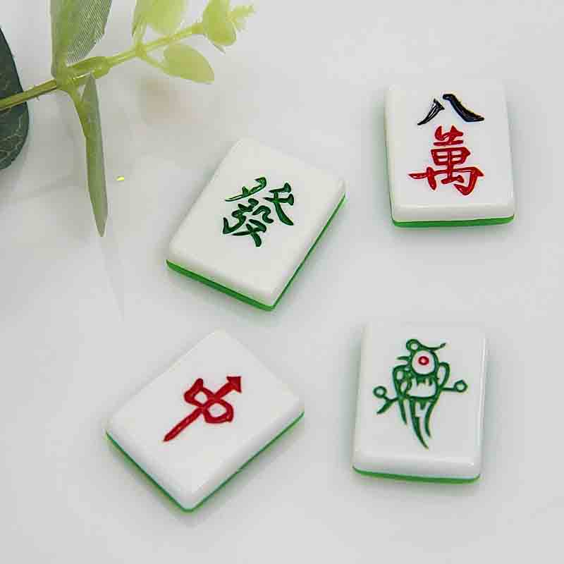 仿真麻将红中幺鸡diy史莱姆填充物滴胶奶油胶手机壳材料树脂配件