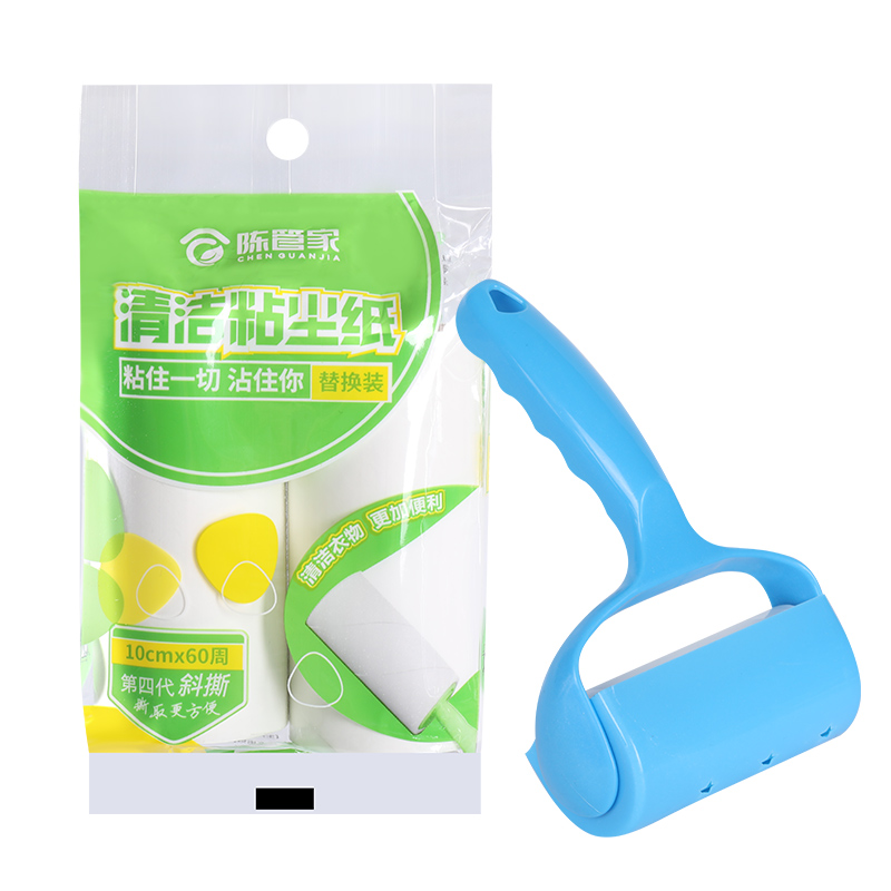 粘毛器滚筒可撕式10cm除粘尘纸衣服沾毡黏毛刷毛尘滚替换卷纸神器