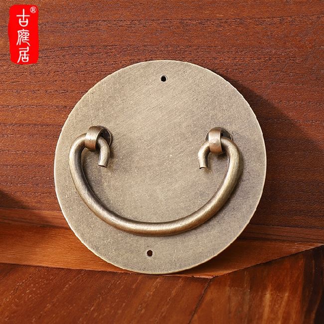 中式明清家具仿古铜配件全铜抽屉拉手樟木箱书柜抽斗提手双孔把手