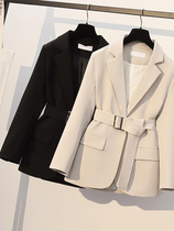 Net red suit jacket woman 2022 new spring and autumn black Korean version casual close-back west suit blouse design feel small crowd