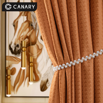 Nordic minimalist modern high-end light Extravagant Birds gush fabric Shading Curtains Finished Top Atmosphere Living-room Bedrooms