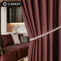 Cozy atmosphere minimalist modern Thousand-bird gush fabric Shading Curtains Finished end Living room Bedroom Bedrooms 2021 New