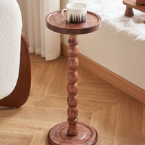 Fuqiaojiang imported rubber wood pure solid wood retro small side table bedside small side table