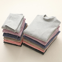 Healthy liquid coloring De Velvet childrens semi-turtleneck underwear set Boys and girls baby autumn clothes autumn pants to keep warm
