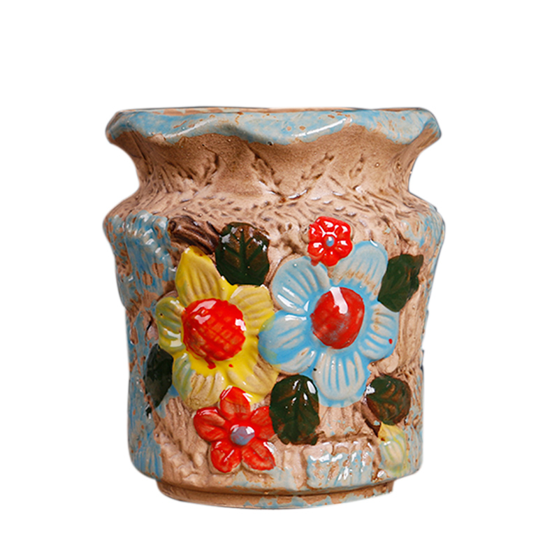 Fleshy flower pot special ceramic hand - made household the plants potted butterfly orchid clivia bracketplant flowerpot big Chinese wind