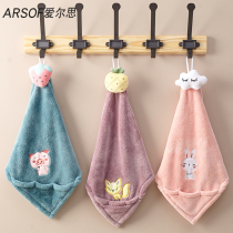 2-piece hand towel absorbent non-hair towel cute childrens towel coral velvet handkerchief Korea