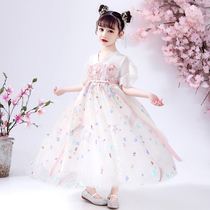Children Hanfu skirt 2021 New Starry Sky costume girl Super fairy dress little girl Summer princess skirt
