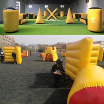 Custom outdoor inflatable entertainment sports facilities Bunker camouflage wall Eating chicken cs shooting game Field obstacle maze