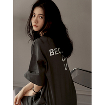 Nightdress women Summer thin cotton short-sleeved pajamas 2021 new women can wear summer home dress