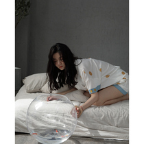 Pajamas womens summer ice thin 2021 New Net red hot two-piece summer silk short-sleeved home wear