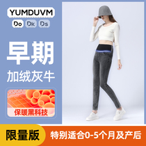 Nordic pregnancy early pregnancy early pregnancy jeans autumn and winter velvet leggings