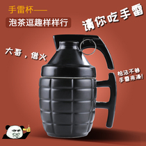 Sand sculpture spoof Funny Cup golden mug creative personality trend ceramic coffee cup tricky hand Thunder water Cup