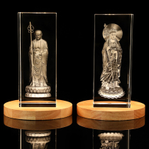 Crystal Inner Carving Wish Tibetan Bodhisattva Buddha Stenduary Statue Sitting at Home to Serve Glowing Buddha Supplies