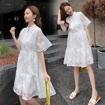 Maternity dress Summer fashion loose modified Cheongsam Chinese style maternity dress Summer dress loose summer skirt