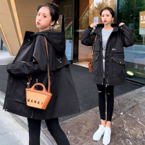 Pregnant Woman Spring Clothing Jacket 2022 New Loose Korean version Lianhood The long sleeves Spring-and-Autumn-in-the-shirt outwear