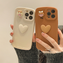 Nwang Japan-ROK Inwind Cubism Girls Love Apple 11 12iphone13promax Cell phone shell Creative xsxr new 8p 7plus lovers 12