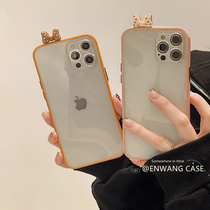 Nking Ins Brief transparent stereoscopic butterfly knot apple 11 12iphone13promax mobile phone shell creative xsxr new 8p 7plus lovers 12
