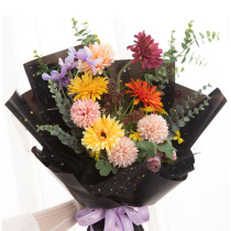 Fashion caramel film package flower paper Wave point flower wrapping paper Rose bouquet packaging materials waterproof floral flower materials