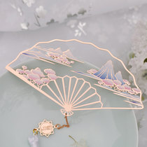 Qingxue Follower Fan Guochao Metal Bookmarks Cultural and Creative Brand Classical Chinese Style Museum Students use birthday gifts to send foreigners Teachers Day Gifts Spring Evening Original Design Mid-Autumn Annual Meeting Gifts