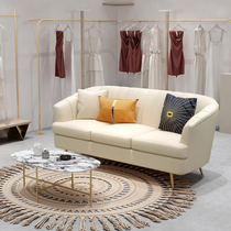 Simple modern light luxury clothing store reception sofa double trio beauty salon fashion personality Net red shop