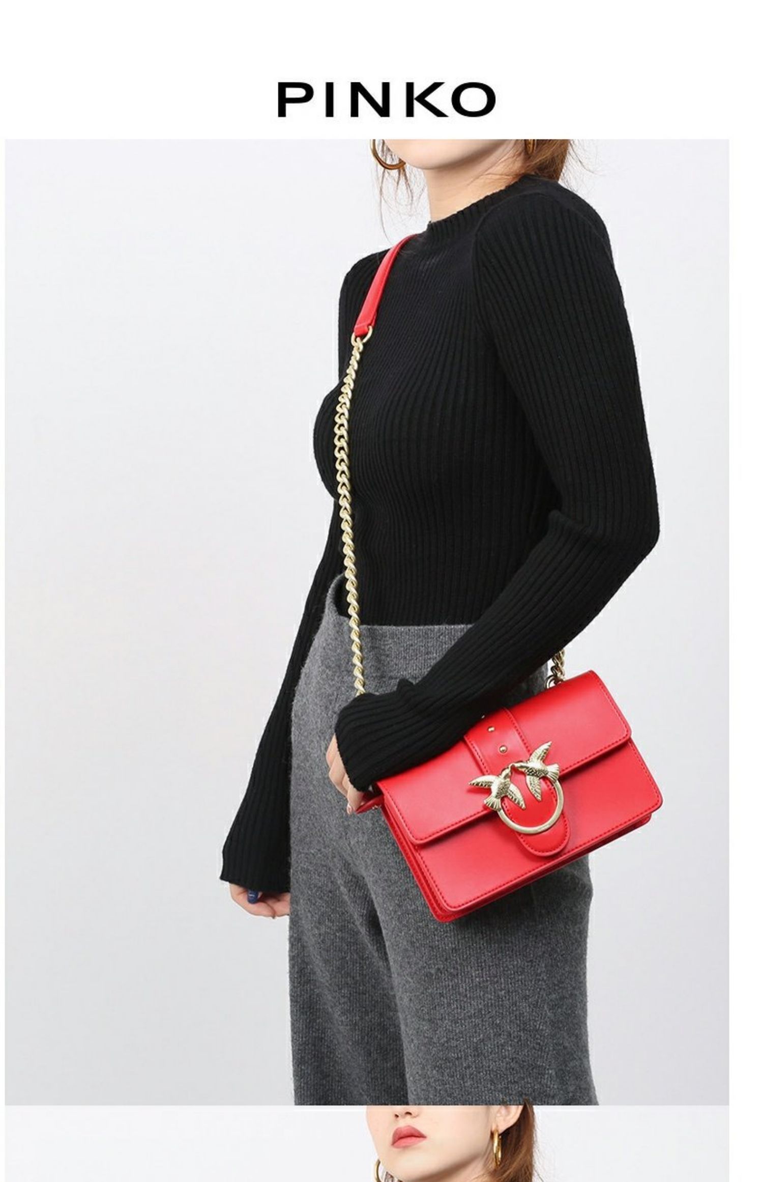 pinko19年秋冬新款小号经典款女包时尚燕子包1p21dt y5eu_彬琪网