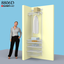 8806 0 61m D Section ClosetMaid Linear Shelf Wardrobe Cloakroom Open