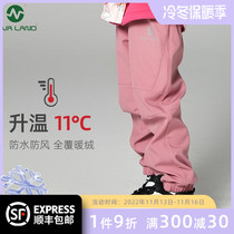 Newerland childrens thin pants soft shell pants assault pants 2022 autumn and winter boys and girls breathable sports trousers