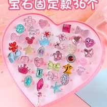 Baby cute girl Diamond toy gem little girl child Child Jewelry Princess ring gift Rhinestone