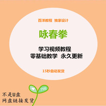 Wing Chun tutorial video martial arts basic skills practical full set of introductory self-study zero basic learning tutorial video