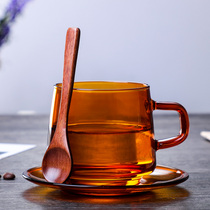 Creative Nordic Amber glass coffee cup High temperature household with a breakfast cup Men and womens office tea cup Water cup