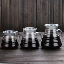 Five housework heat-resistant glass cloud coffee pot hand punch sharing set Drip filter cup Striped funnel