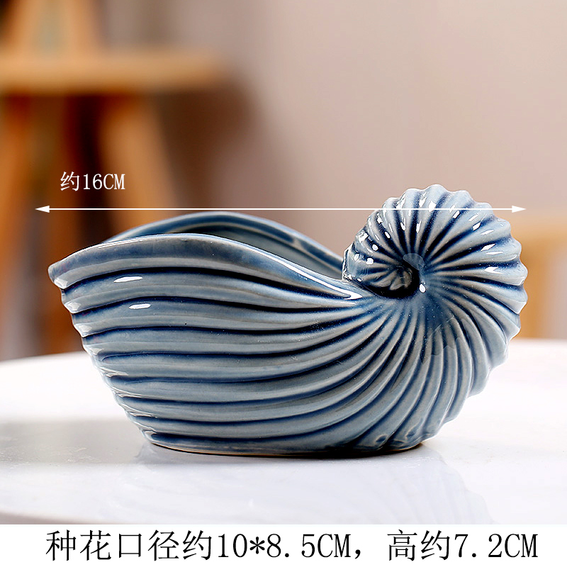 End of Marine animals, simple flow glaze continental ideas more lovely move ceramic flower pot, small and pure and fresh meat of