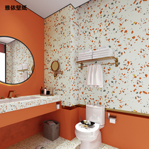 Wallpaper self-adhesive terrazzo Bathroom Bathroom kitchen waterproof scrubbable modern minimalist background wall paper sticker