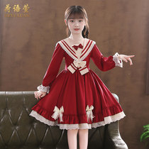 Girl Lolita 2022 new autumn dress children princess skirt little girl foreign gas children autumn skirt