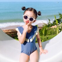 Little golden fish childrens swimsuit girl one-piece child princess baby cute ruffle new net red girl baby