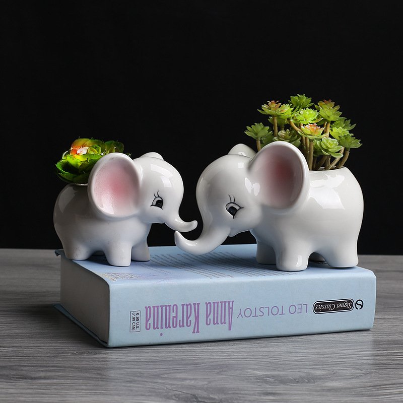 Fleshy flower POTS potted creative ceramic express little like animals indoor pot large Fleshy the plants ceramic flower pot