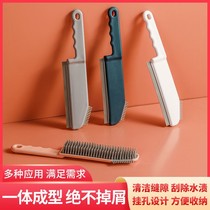Kitchen Bathroom Countertops Ground Windows Silicone Multifunction Cleaning Brush Slit Brush Squeegee Brush Three-in-one Cleaning Brush