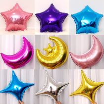 Stars Moon Aluminum Film Balloons Baby Happy Birthday Decoration Scene Placement Wedding House Decoration Party Stage Supplies