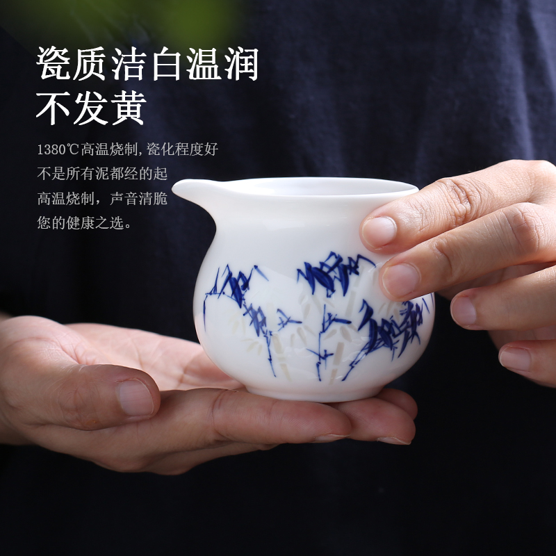 Jingdezhen up the fire which fair hand - made porcelain and exquisite porcelain cup single Chinese ceramic device and a cup of tea