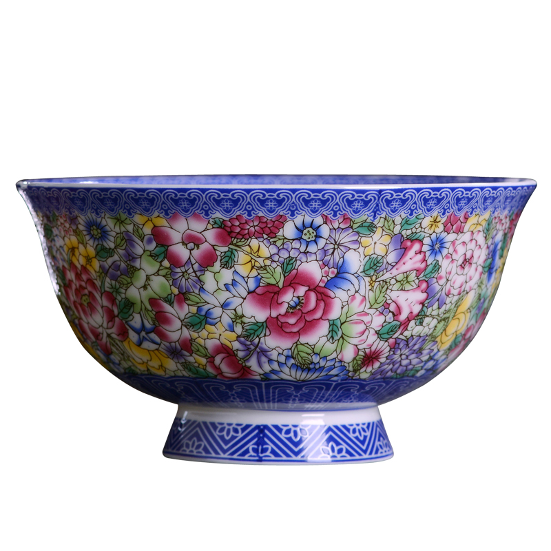 Jingdezhen domestic ceramic bowls of porridge to use of a single large pull noodles in soup bowl of high antique Chinese longevity bowl of custom tableware