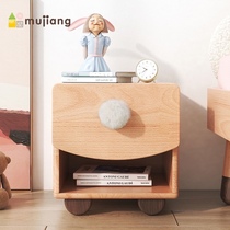 Carpenter life Childrens bedside table Cartoon bucket cabinet storage cabinet creative solid wood storage cabinet Girls childrens room furniture