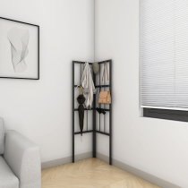 Nordic minimalist corner coat rack hangers floor flat modern living room bedroom clothes rack metal hangers