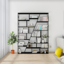 American wrought iron floor screen partition living room shelf metal bookshelf modern simple display stand partition shelf