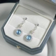 Lanshan Feng Blue Aquamarine Ear Clip 귀걸이가없는 여성 귀 가벼운 고급스러운 단순 프랑스 고급 귀걸이 Lanshan Feng Blue Aquamarine Ear Clip 귀걸이가없는 여성 귀 가벼운 고급스러운 단순 프랑스 고급 귀걸이