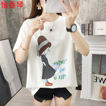 Summer new Korean version 16-year-old girl t-shirt female short sleeve loose 14 eldest child 1500 hitch 13 junior high school student tide