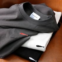 Daywave wearing pocket whale embroidery high gram dual yarn long duvet cotton male new broad - sleeve T - shirt D293